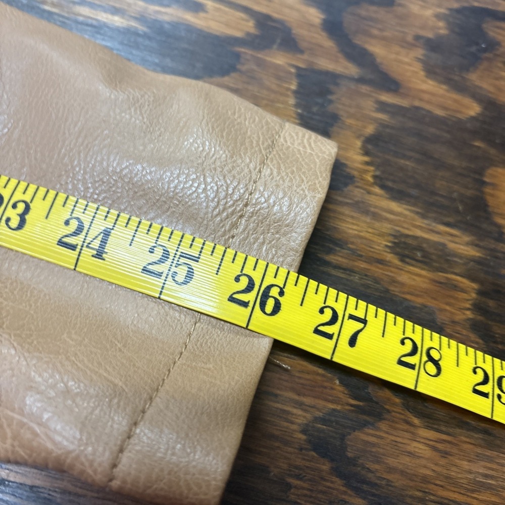 NewAeropostale Faux Light Brown‎ Leather Moto Jacket Size L - Picture 8 of 11